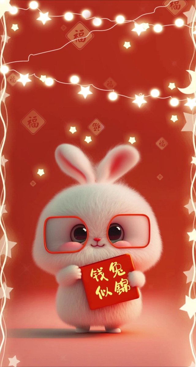 星光灿烂兔兔祝福前途似锦