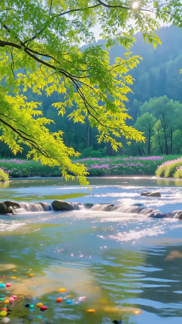 护眼溪流山涧