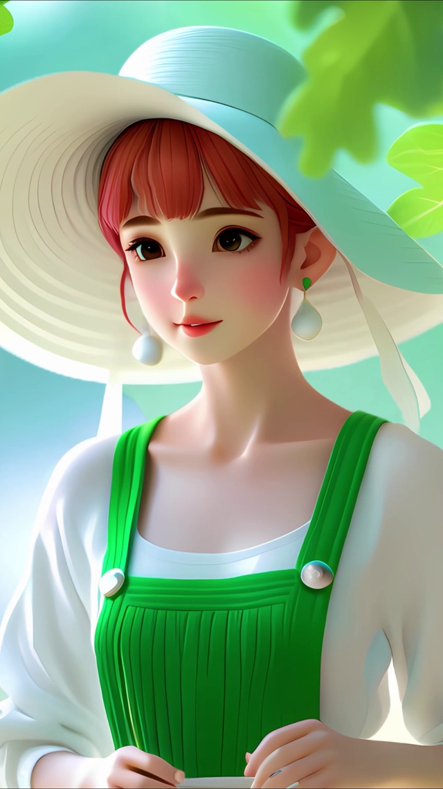 白菜菜思考人生绿色小清新护眼