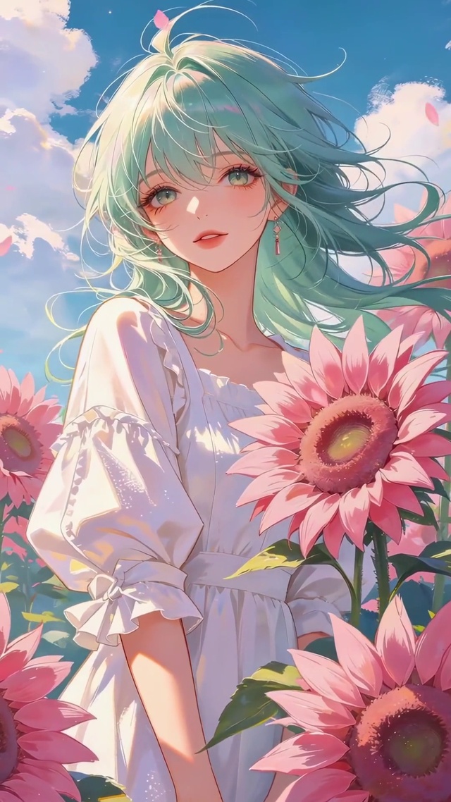 二次元鲜花美女