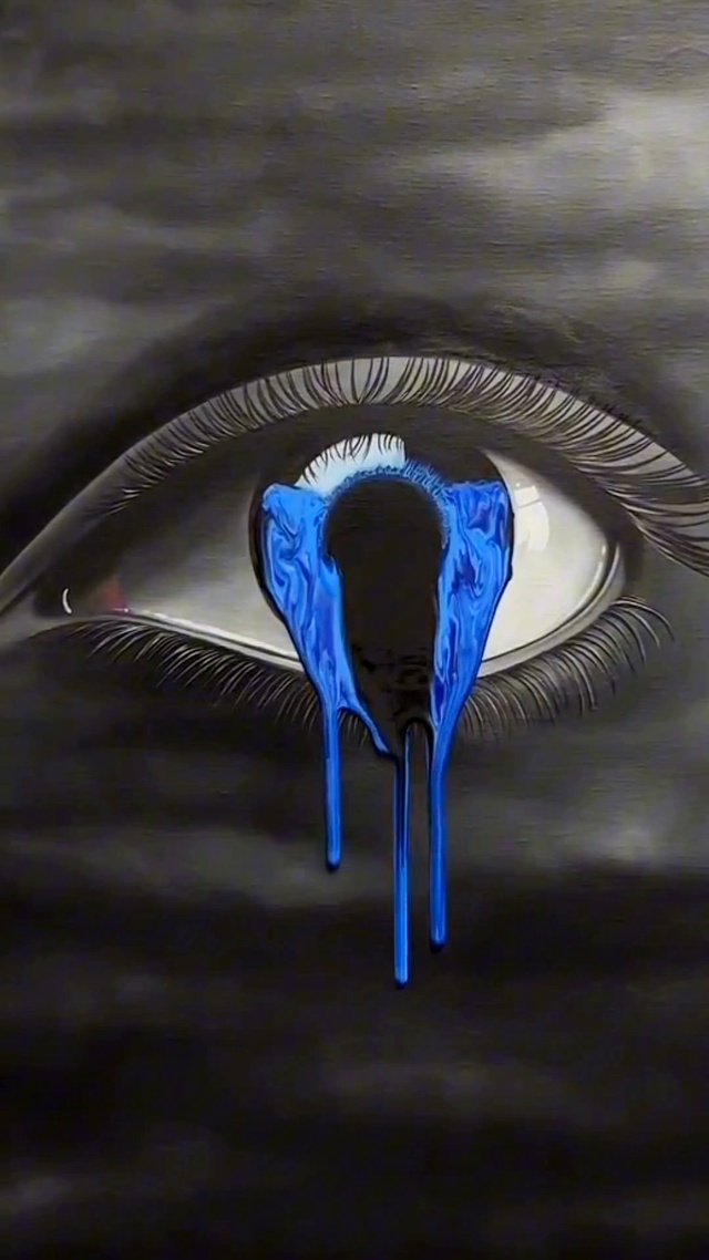 “眼睛流体画”