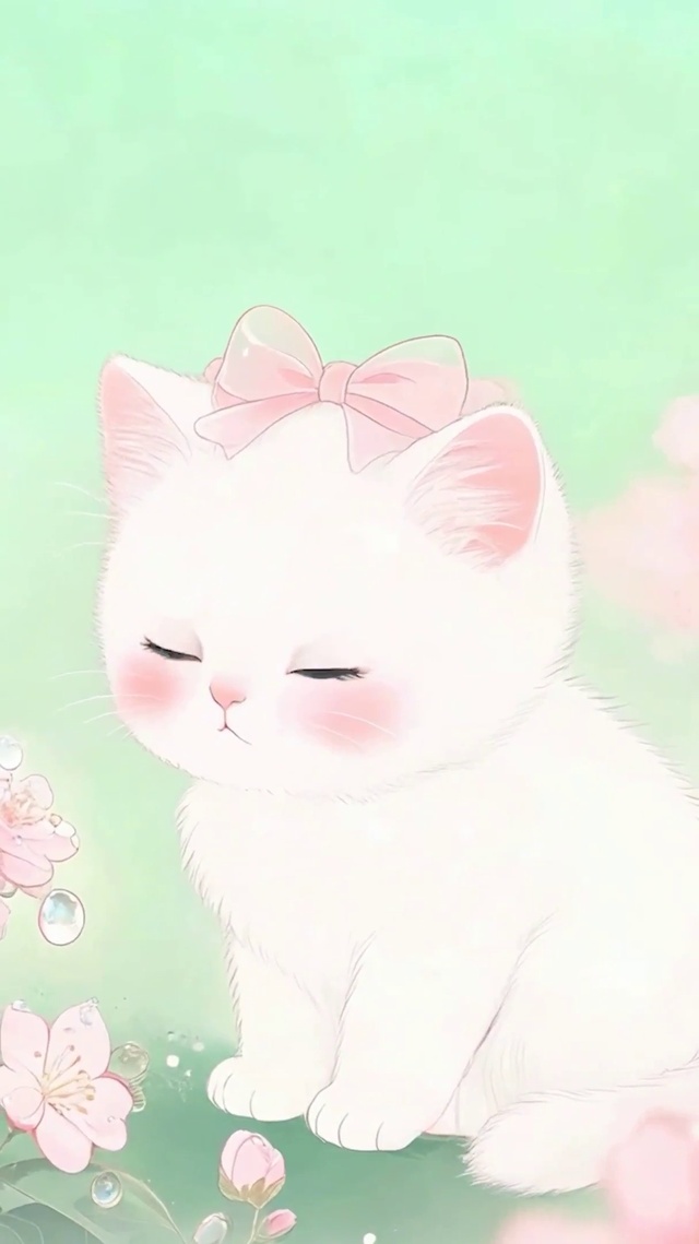 戴着蝴蝶结猫咪