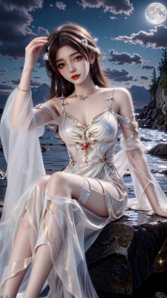 月色湖光美人（4K）