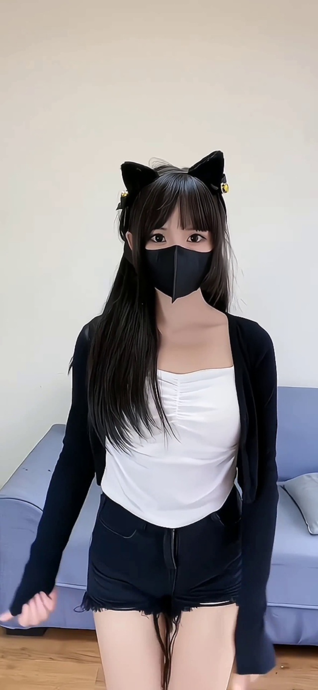 性感的蒙面少女