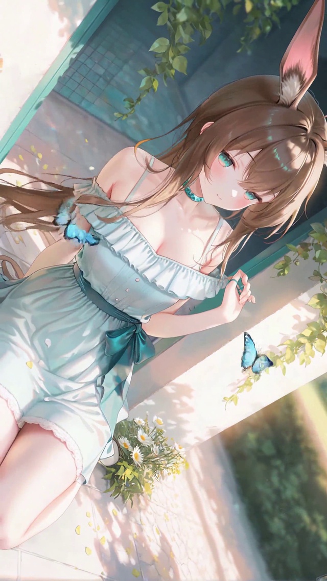 清新户外兔耳美少女阿米娅