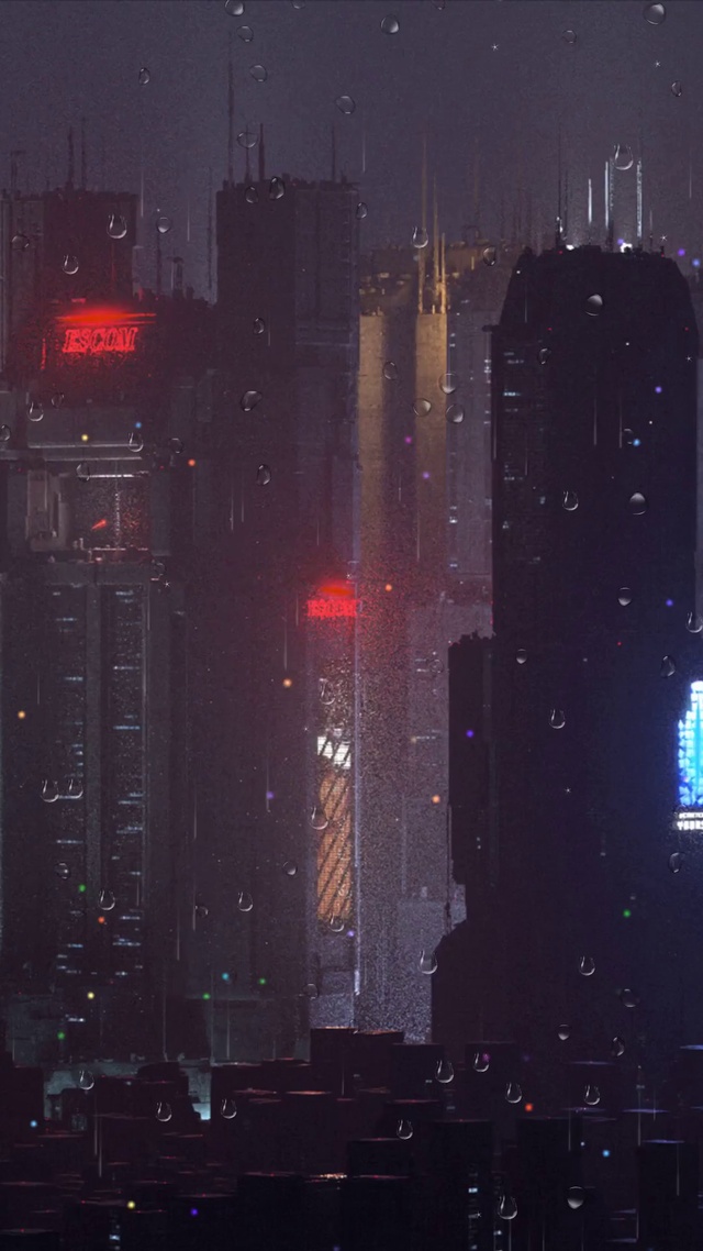 雨天城市风景