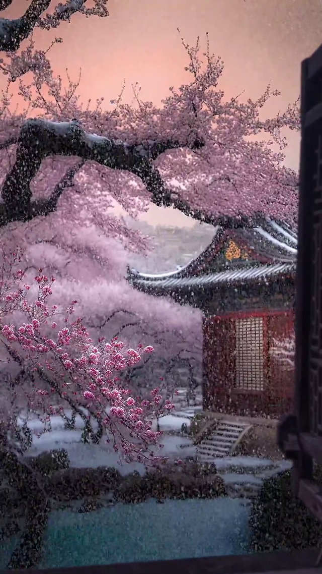 古风意境雪景