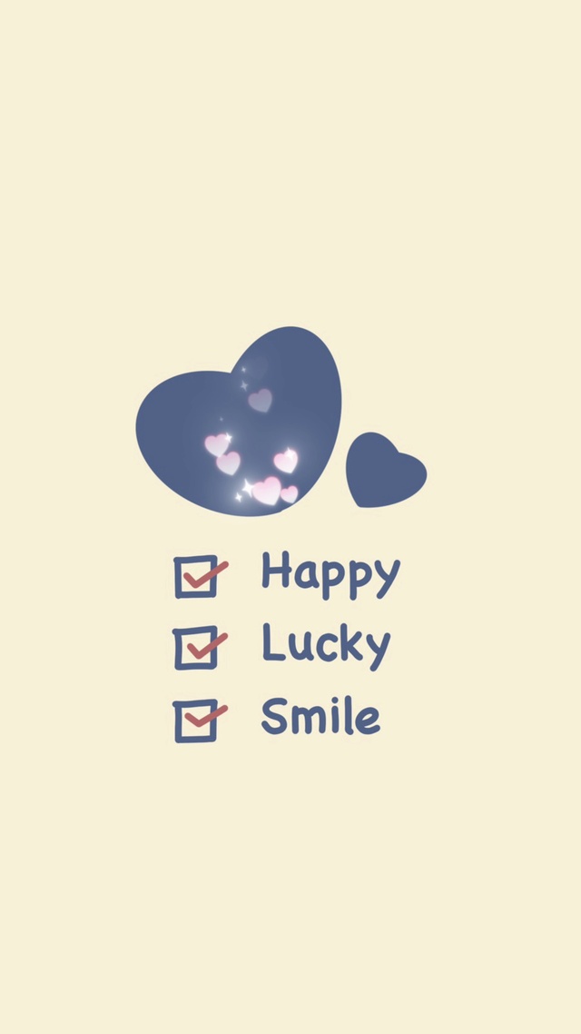 开心幸运保持微笑！