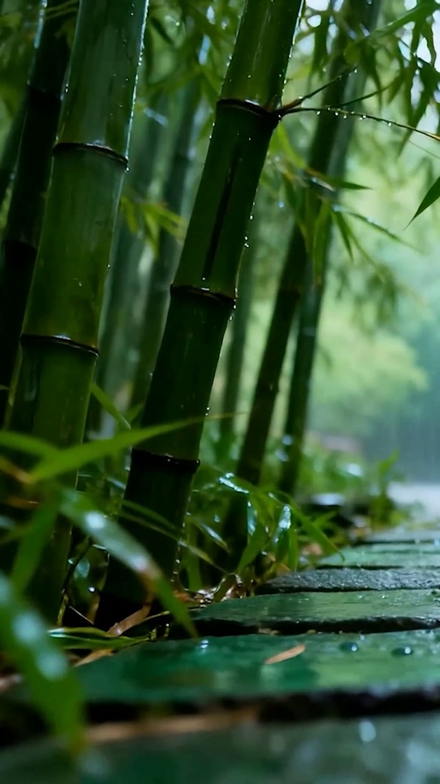 雨滴竹林