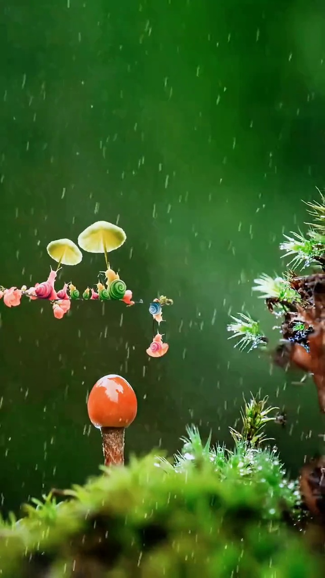 蜗牛与蘑菇