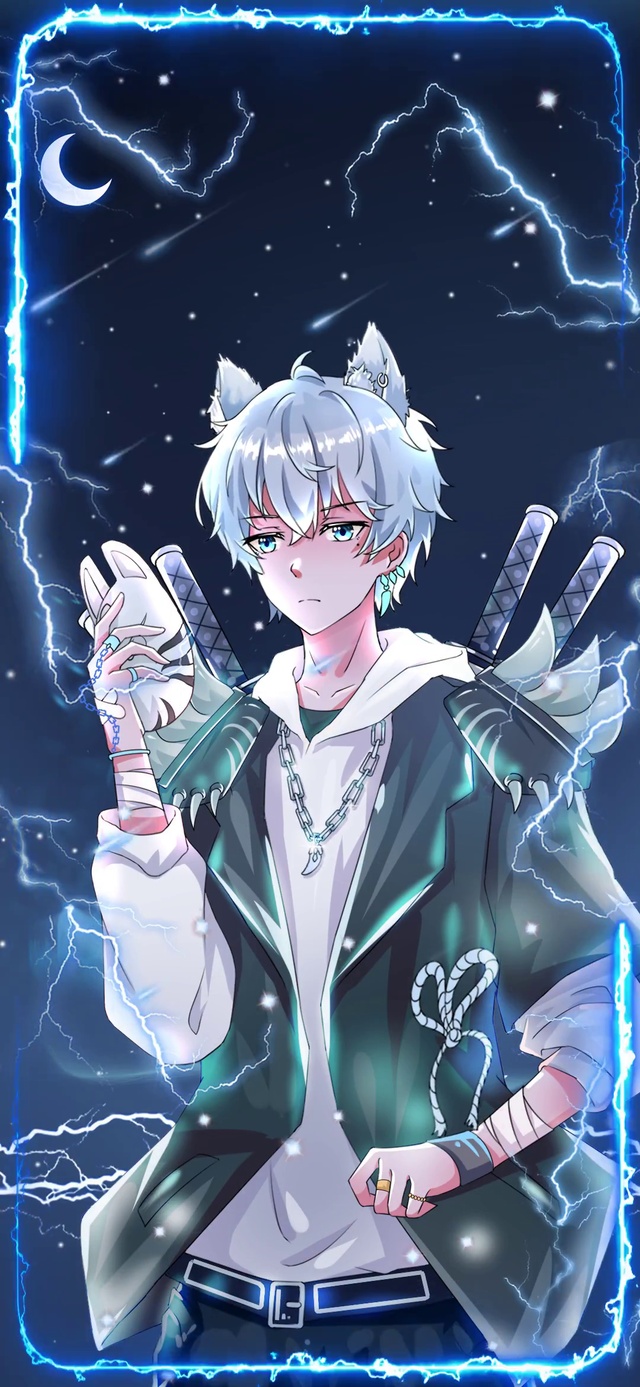 治愈蓝白虎少年