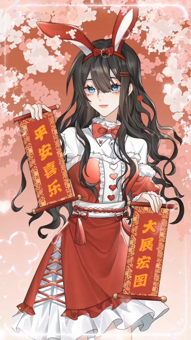 二次元可爱少女祝福