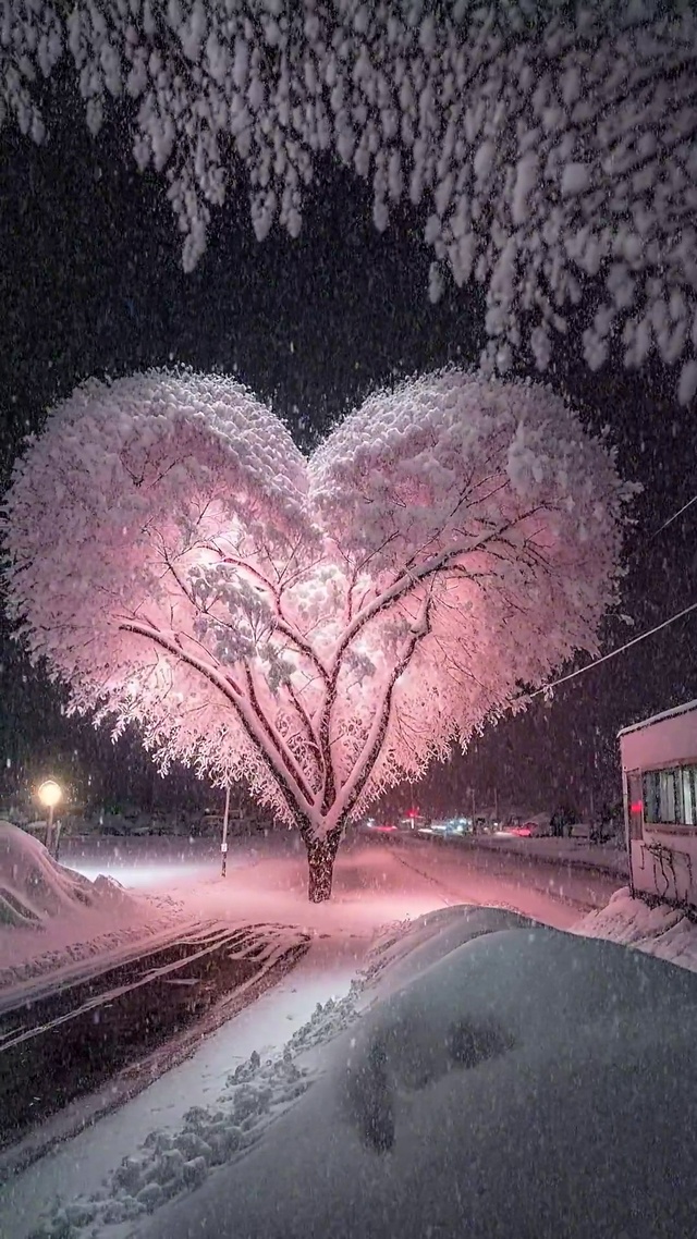 白雪爱心树