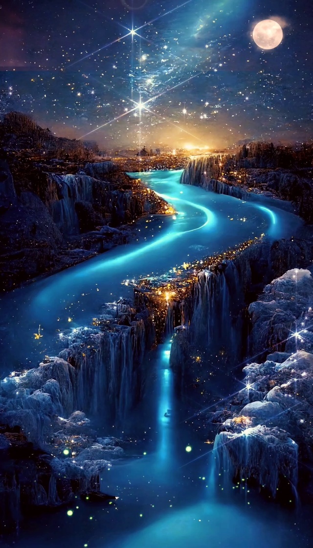 唯美治愈星河AI绘画