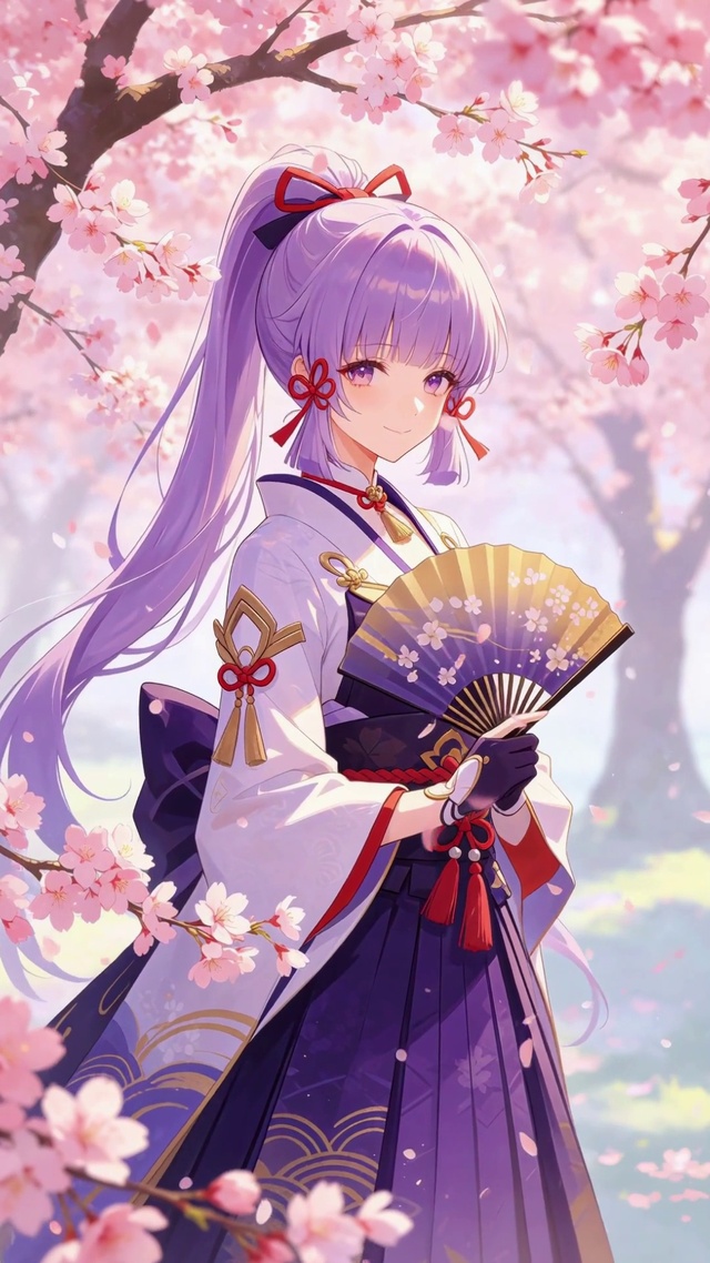 樱花下的少女