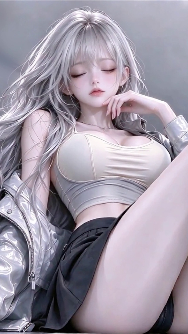 仰拍长腿少女