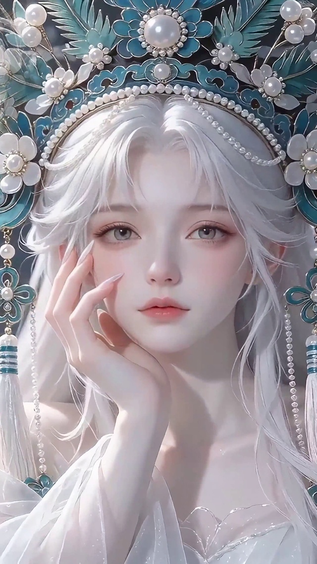 唯美冰裂戏曲少女