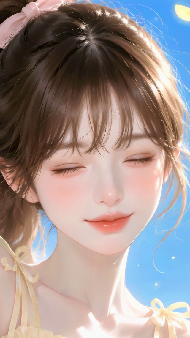 夏日晴空里的温柔女孩