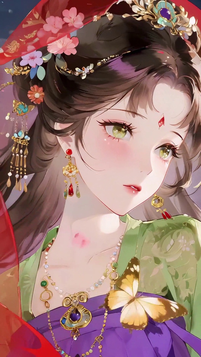 红纱倚月