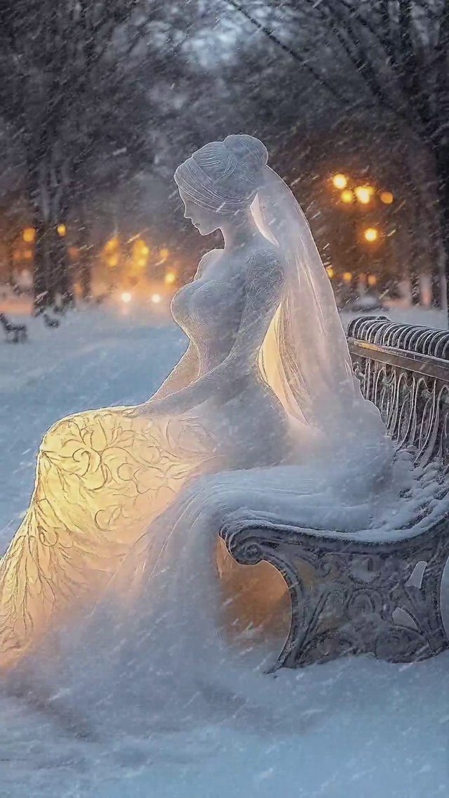 雪中美女