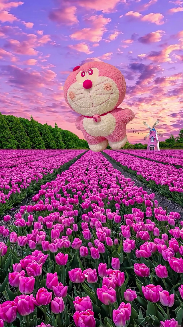 可爱郁金香花海