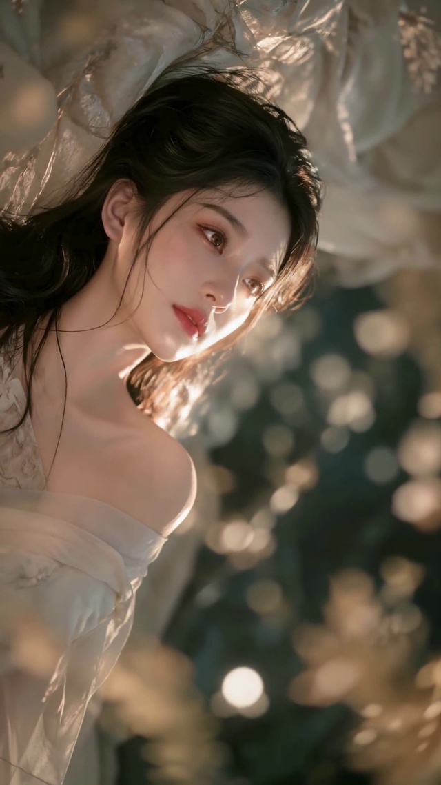 逆光氛围感温柔美女