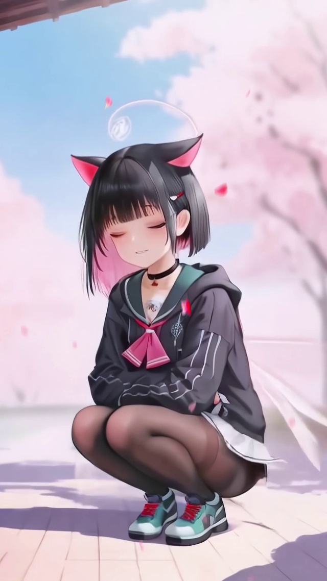 樱花树下JK少女