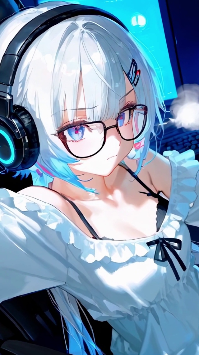 白发白丝小萝莉