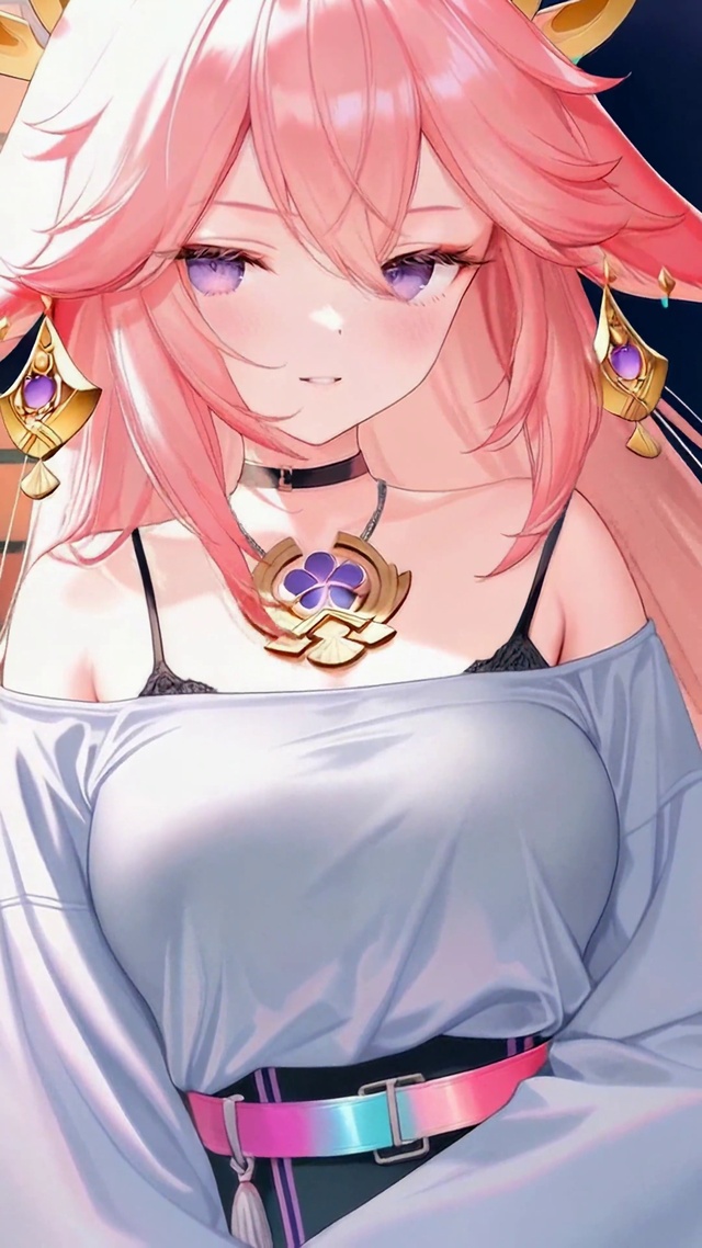 粉发狐耳少女