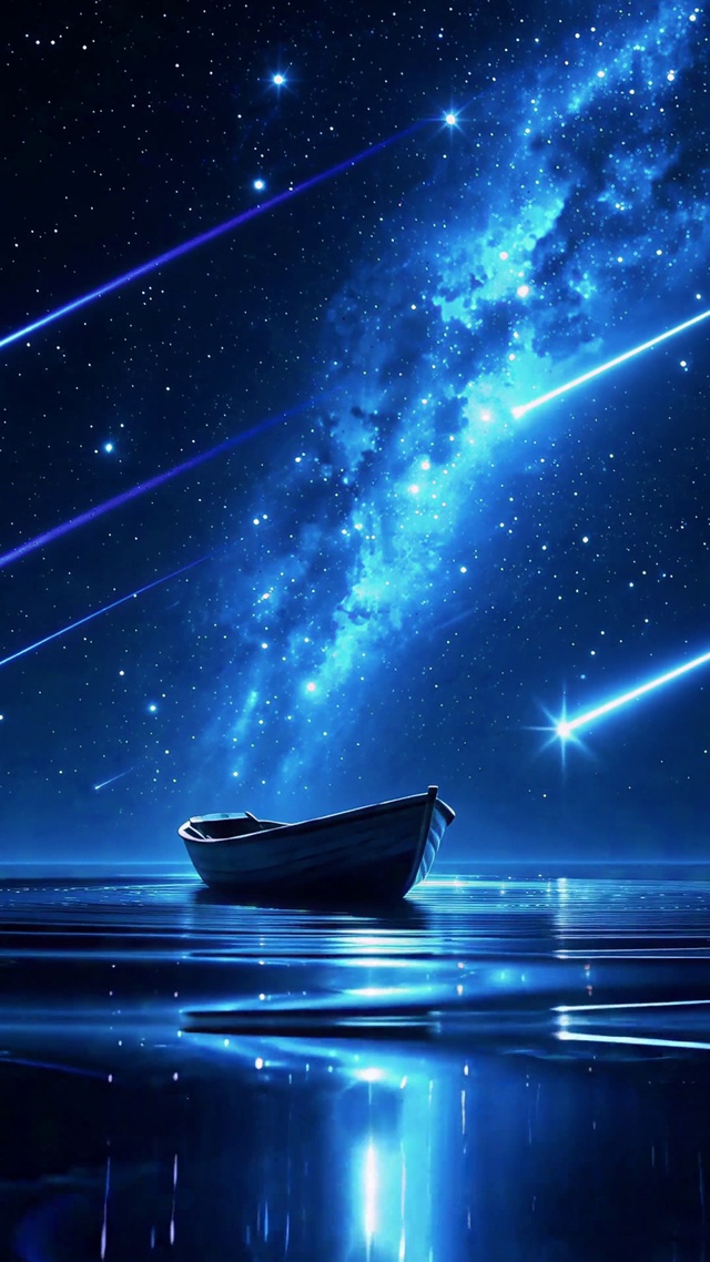 星空下的小船