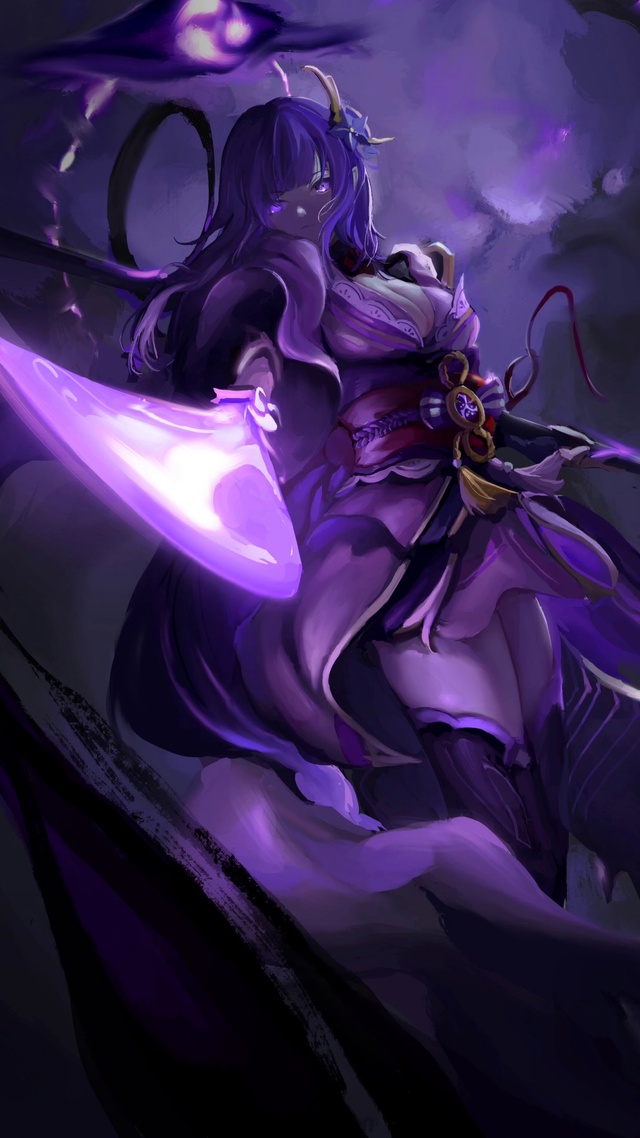 帅气拔刀雷电将军4k