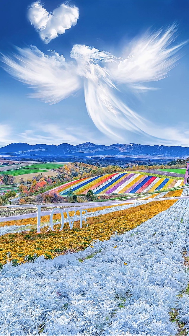 拥抱花海的天使