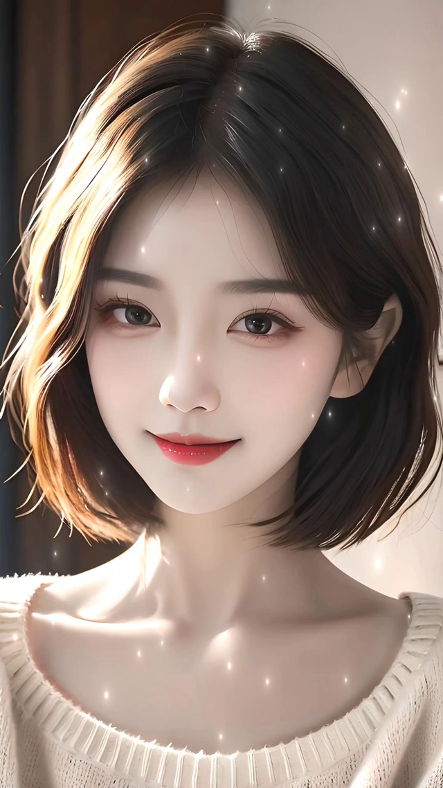 治愈短发女生