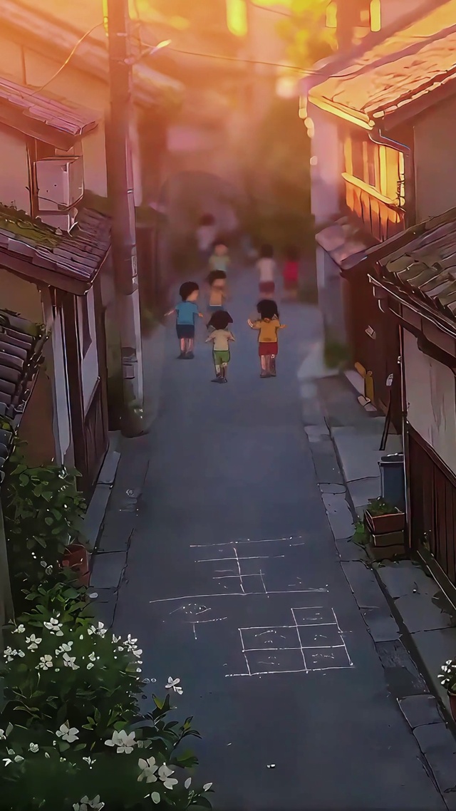 夕阳下的怀旧时光