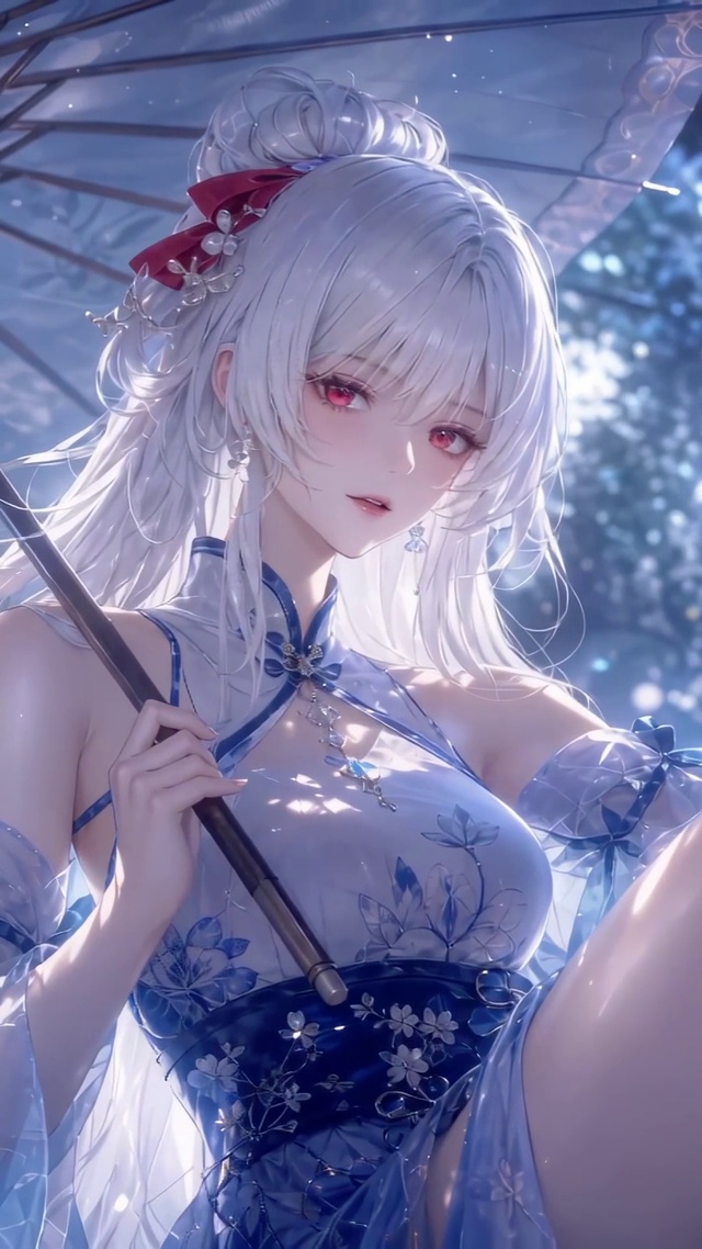 夜色蓝花