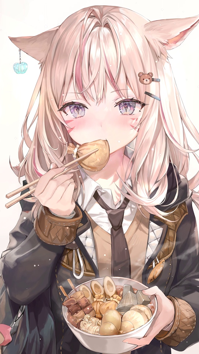 吃关东煮少女