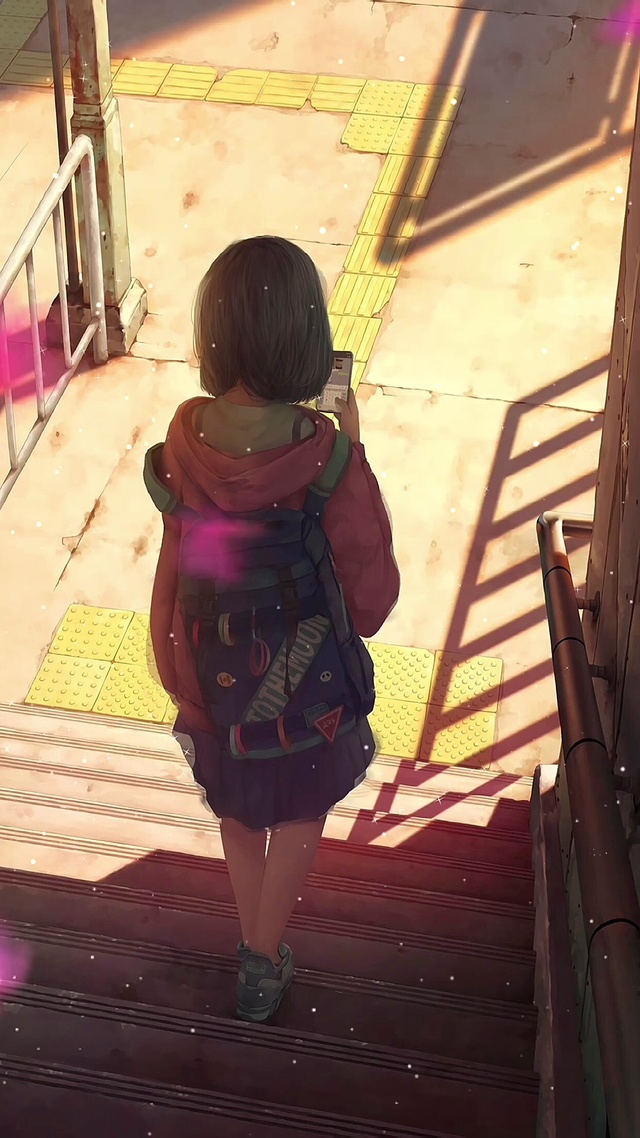 玩手机的清纯女孩