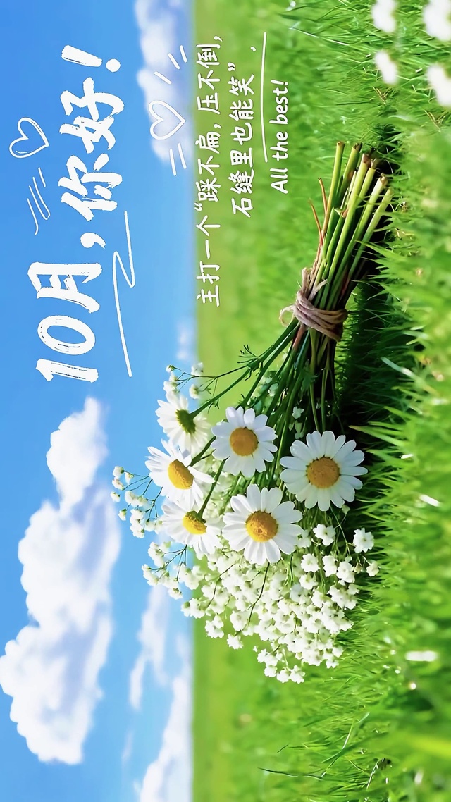 10月壁纸-坚强小雏菊