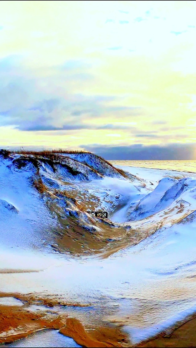 4K唯美夕阳雪山