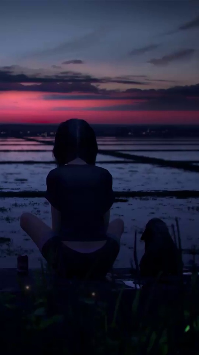 城市黄昏下的地平线和火车