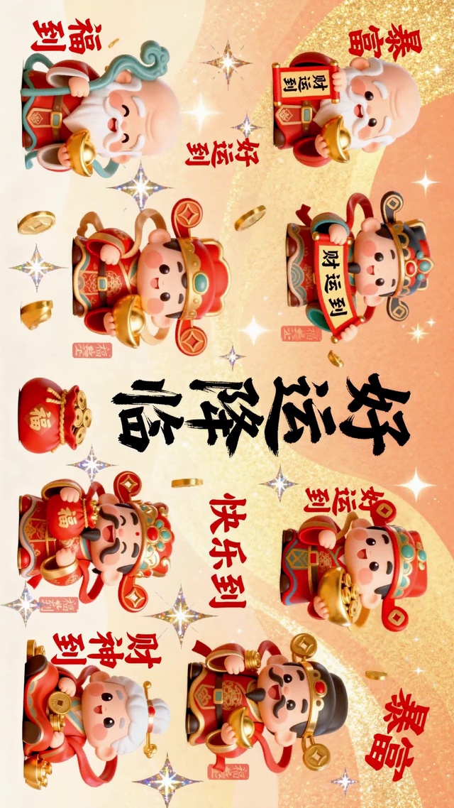 好运降临财神暴富吉祥壁纸
