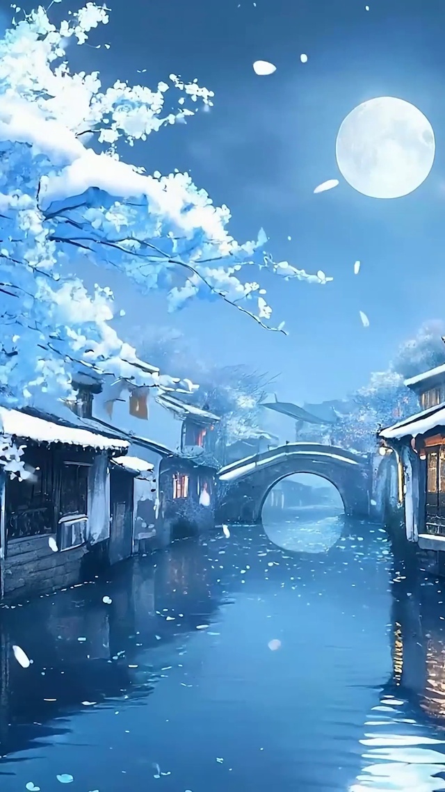 夜景树木