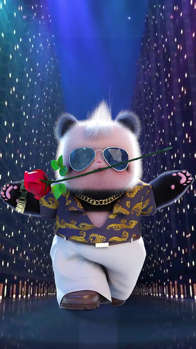 熊非熊叼花爱你土豪版