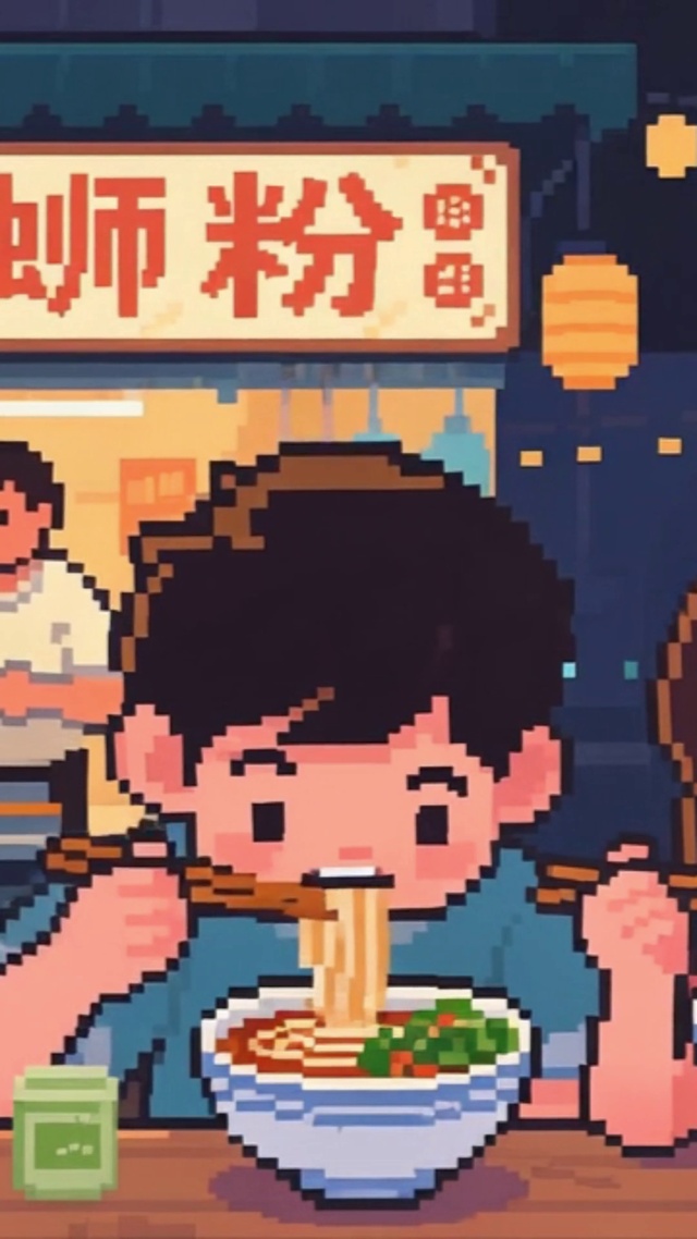 吃螺蛳粉的小情侣（男版）