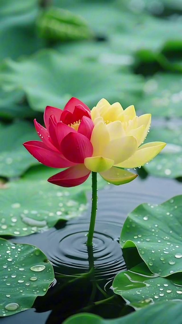 双色荷花
