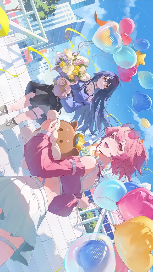 二次元街头可爱美女