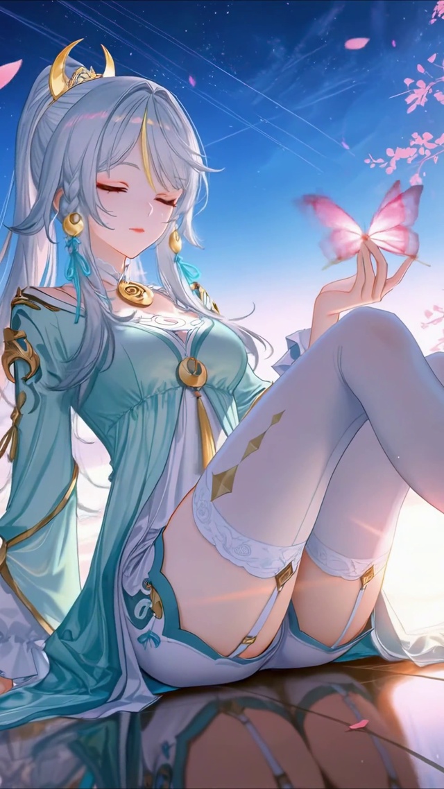 高马尾萝莉女孩兹白