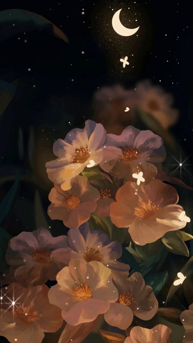 浪漫月光鲜花