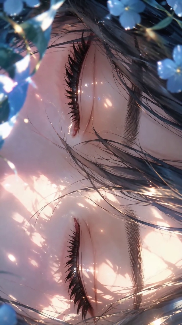 蓝色系眨眼