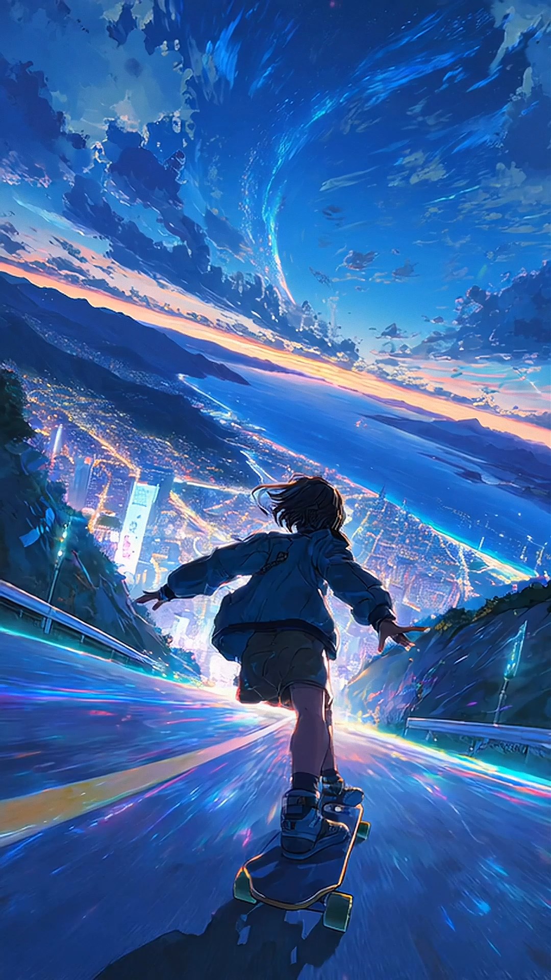 滑板少女